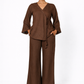 Kaha Linen Wrap Set – Women’s Linen Outfit Set Front View