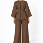 Kaha linen wrap set for women back view