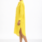 Kanak women's yellow linen shirt dress side view