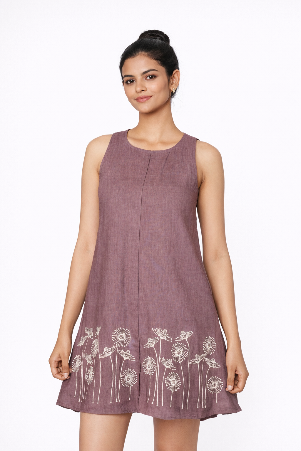 Breathable Linen Fabric Detail – Lavanya Women’s Linen Dress