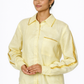 Linen Shirt for Women – Collar and Satin Detail Close-Up