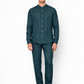Indigo linen co-ord set for men by LININ – front view