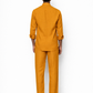 Back view of mustard men’s linen shirt by LININ