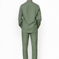 Back view of sage green men’s linen pants by LININ