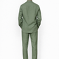 Back view of sage green men’s linen shirt by LININ