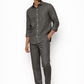 Steel Grey Linen Pants for Men