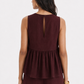 Back view of Mulberry Muse linen set showing concealed neck closure