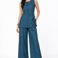 Neel Indigo Linen Tie Back Set for Women – Full Length View