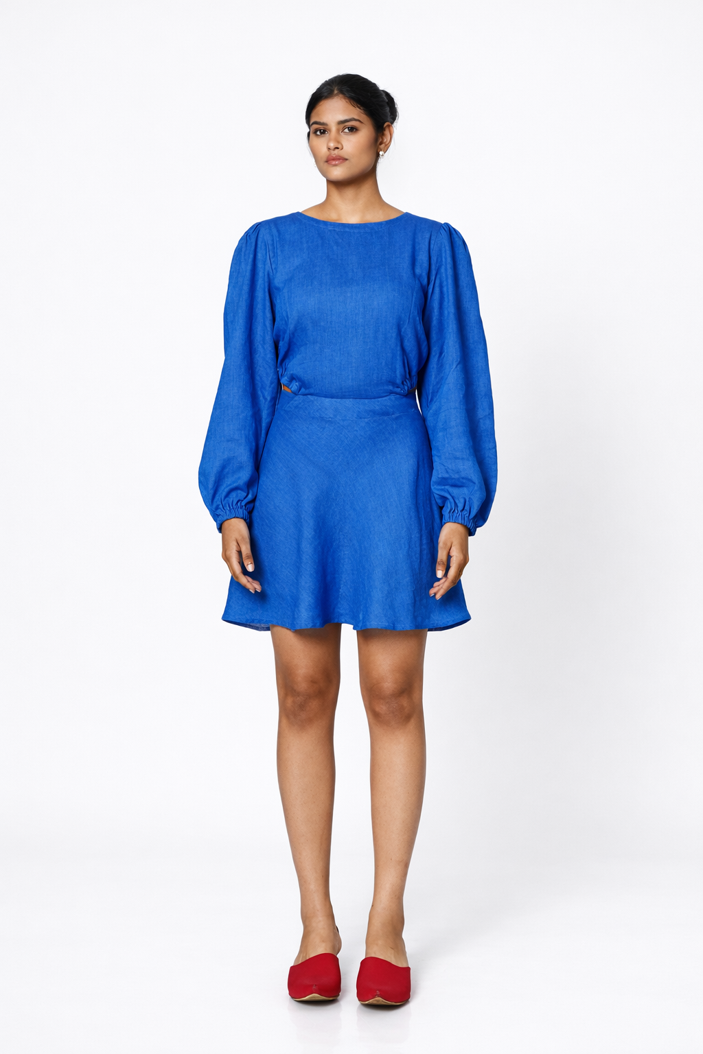 Neelambar Linen Dress – Women’s Linen Outfit Front View