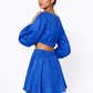 Gathered Skirt Movement – Neelambar Linen Dress for Women
