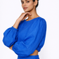 Linen Dress with Puff Sleeves – Neelambar Linen Outfit Detail