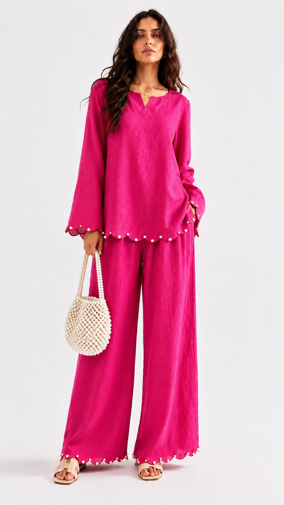 Noor Gulabu Linen Set for Women
