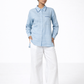 Styled Look – Ocean Blue Linen Shirt Outfit for Women