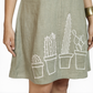 Hand Embroidery Detail – Palash Linen Dress for Women