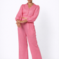 Pink Linen Set Styled Outfit — Rosa Linen Tie Back Set for Women