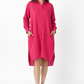Rajmala women's pink linen shirt dress front view
