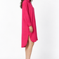 Rajmala women's pink linen shirt dress side view
