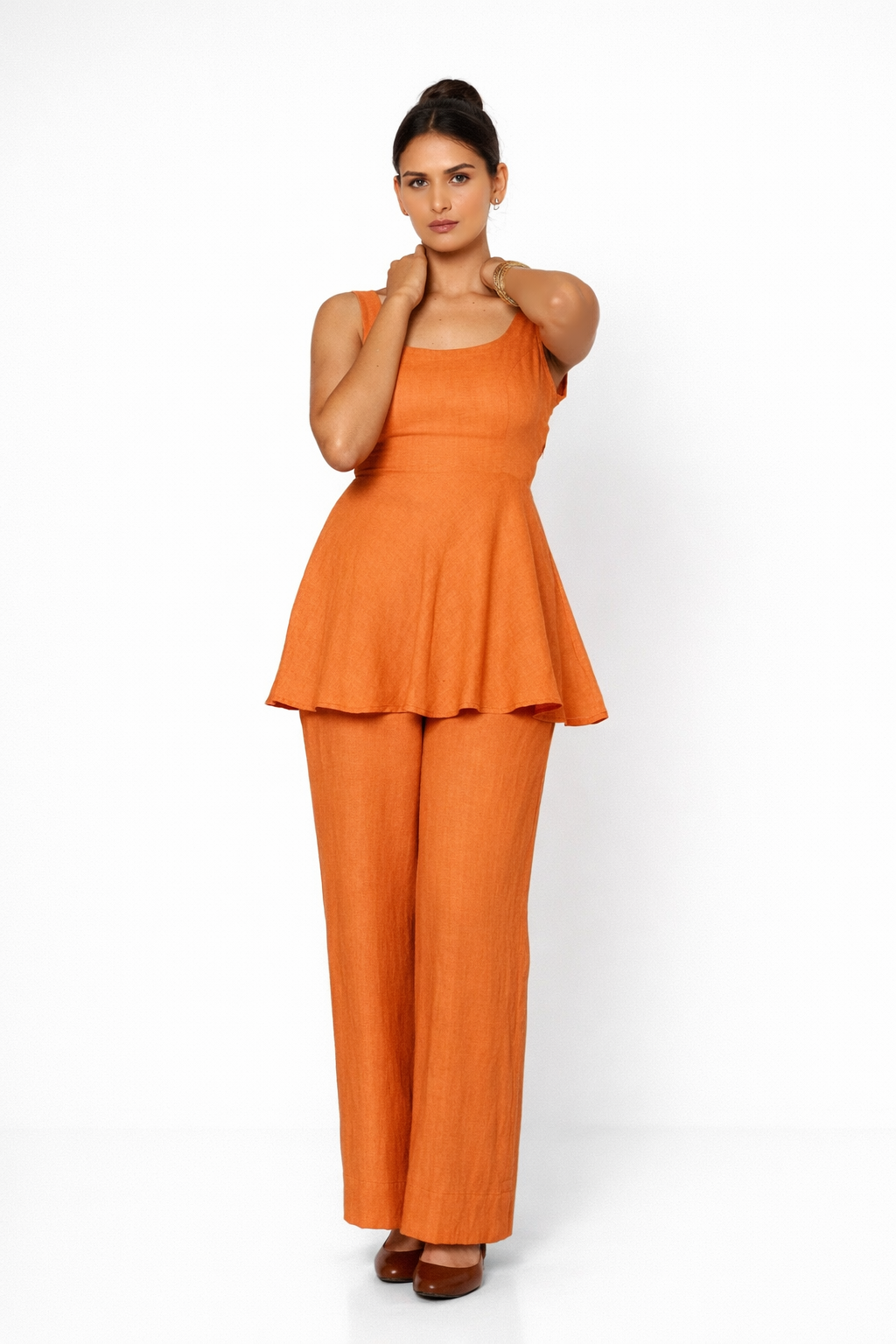 Styled Look – Rajtima Linen Peplum Set for Women