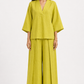 Riwaayat Linen Set for Women in festive green