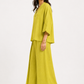 Riwaayat Linen Set for Women side pose with wide-leg pants