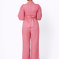 Rosa Linen Set Tie-Back Detail – Adjustable Back Feature in Linen Outfit for Women
