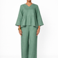 Sadabar Sage Green Linen Set – Women’s Linen Outfit Co-Ord Front View