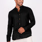 Midnight Black Chinese Collar Shirt
