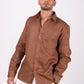Mocha Brown Regular Collar Shirt