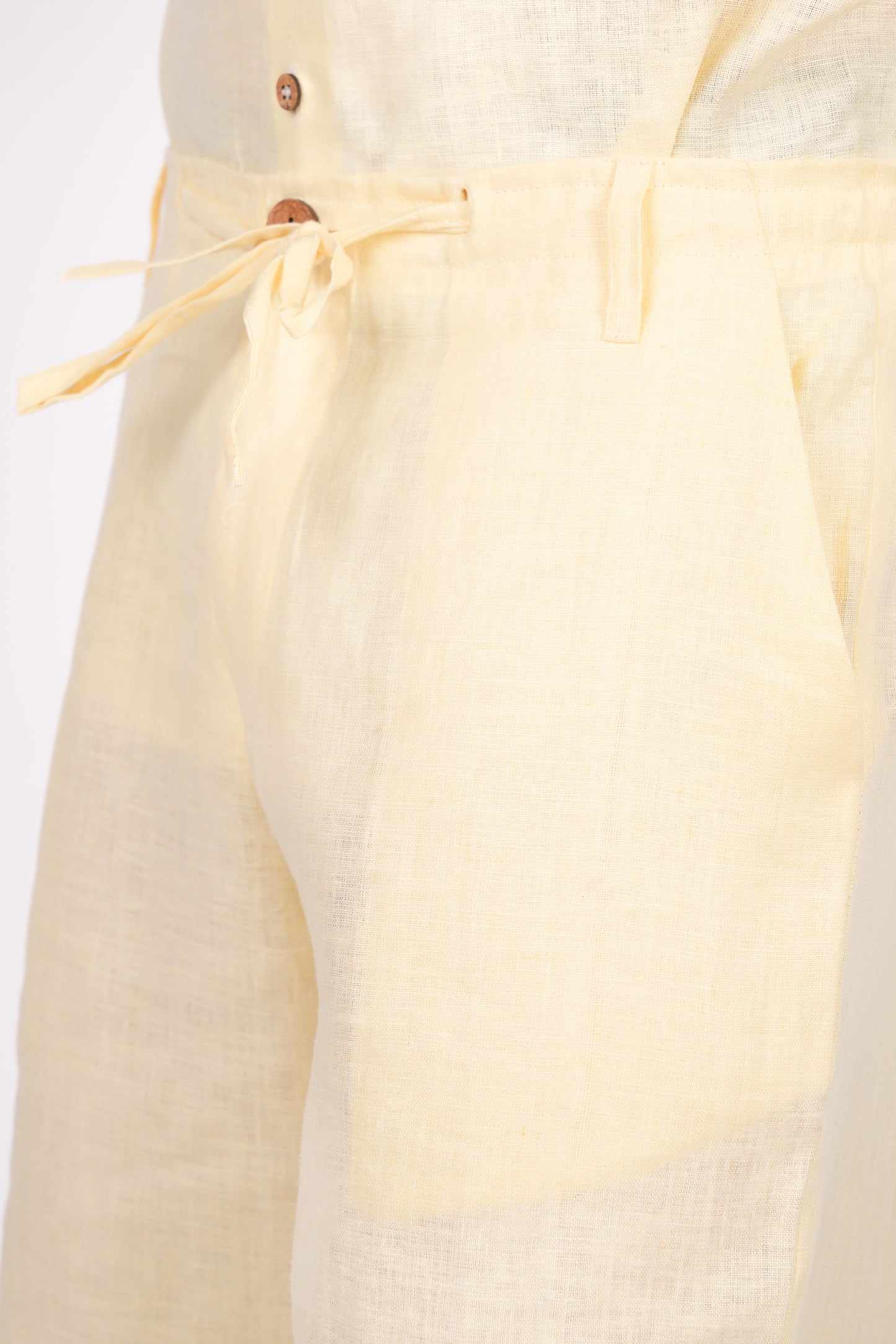 Sunshine Yellow Linen Shorts