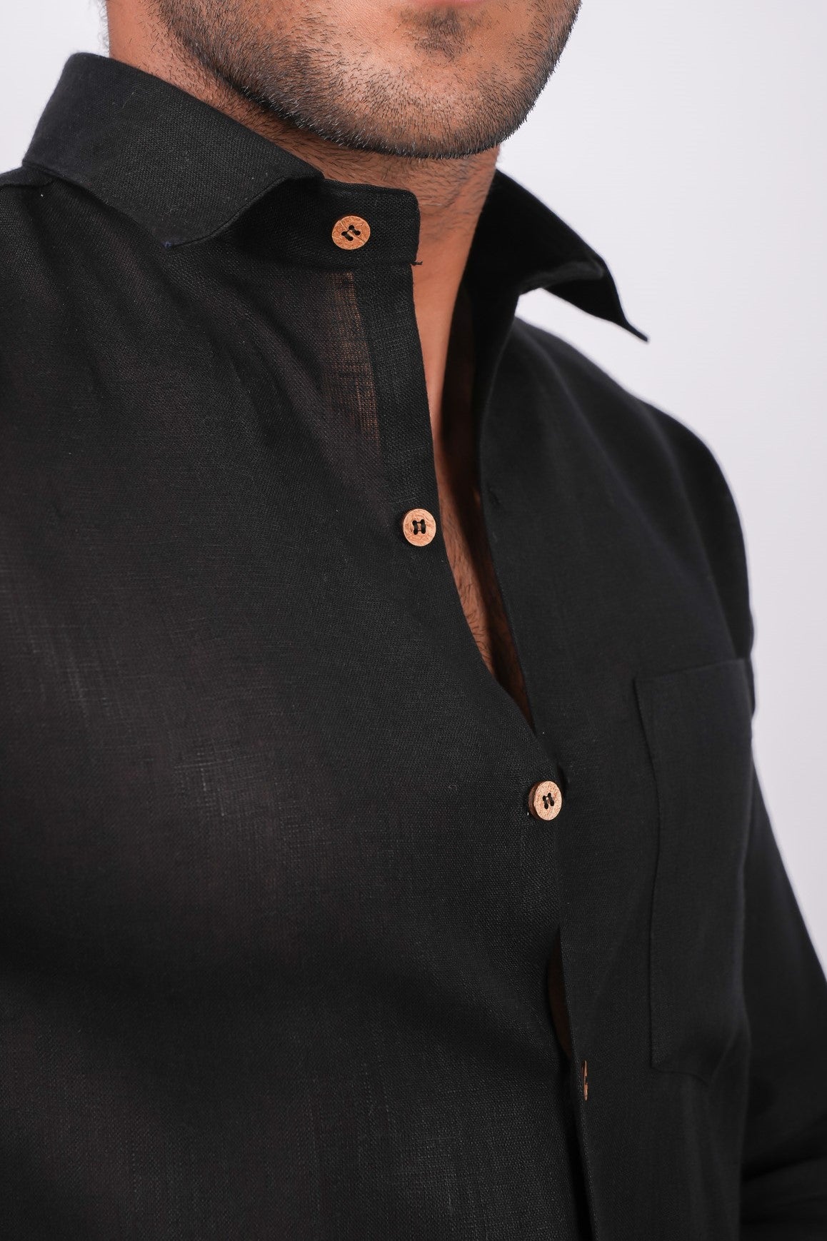Midnight Black Regular Collar Shirt