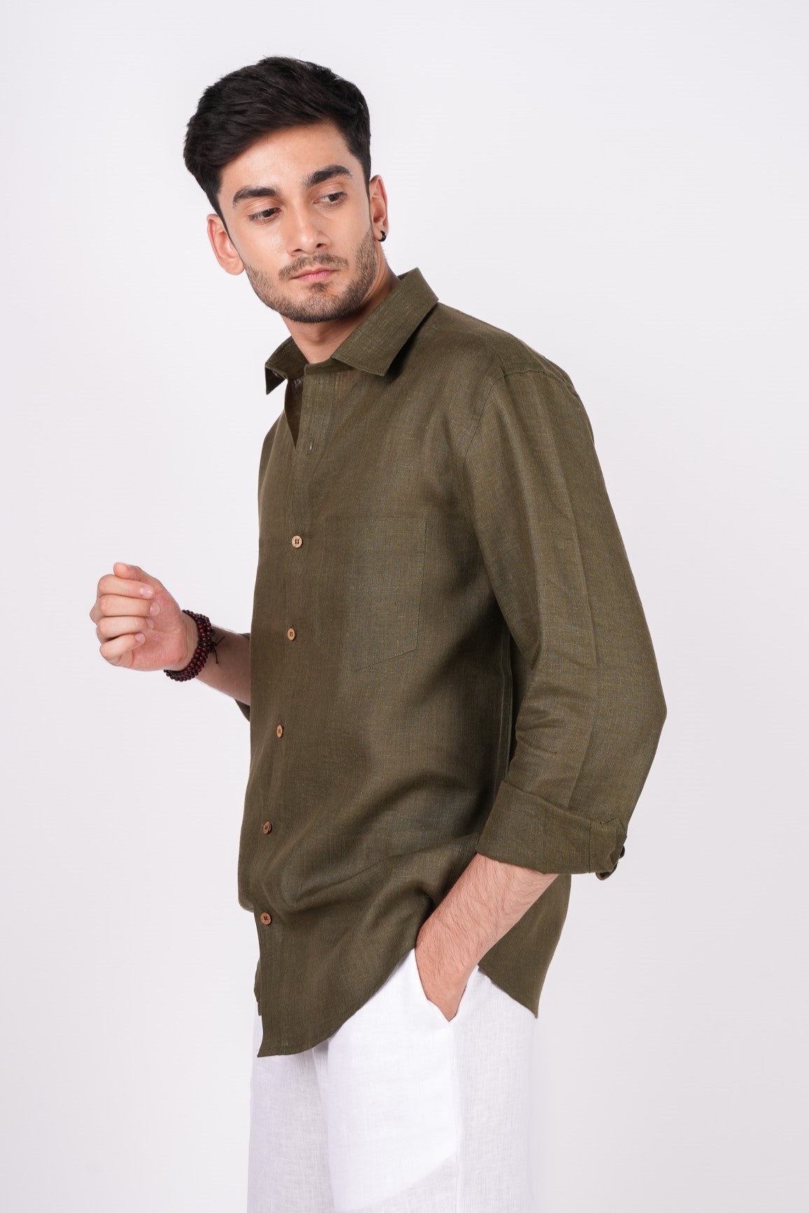 Forest Green Regular Collar Shirt