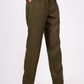 Forest Green Flat Front Linen Pants