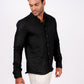Midnight Black Chinese Collar Shirt