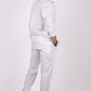 Pearl White Co-ord Set- Includes Pair of Pants and Regular Collar shirt