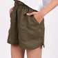 Forest Green Linen Shorts