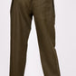 Forest Green Flat Front Linen Pants