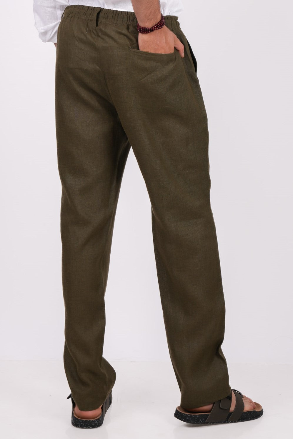 Forest Green Linen Pants