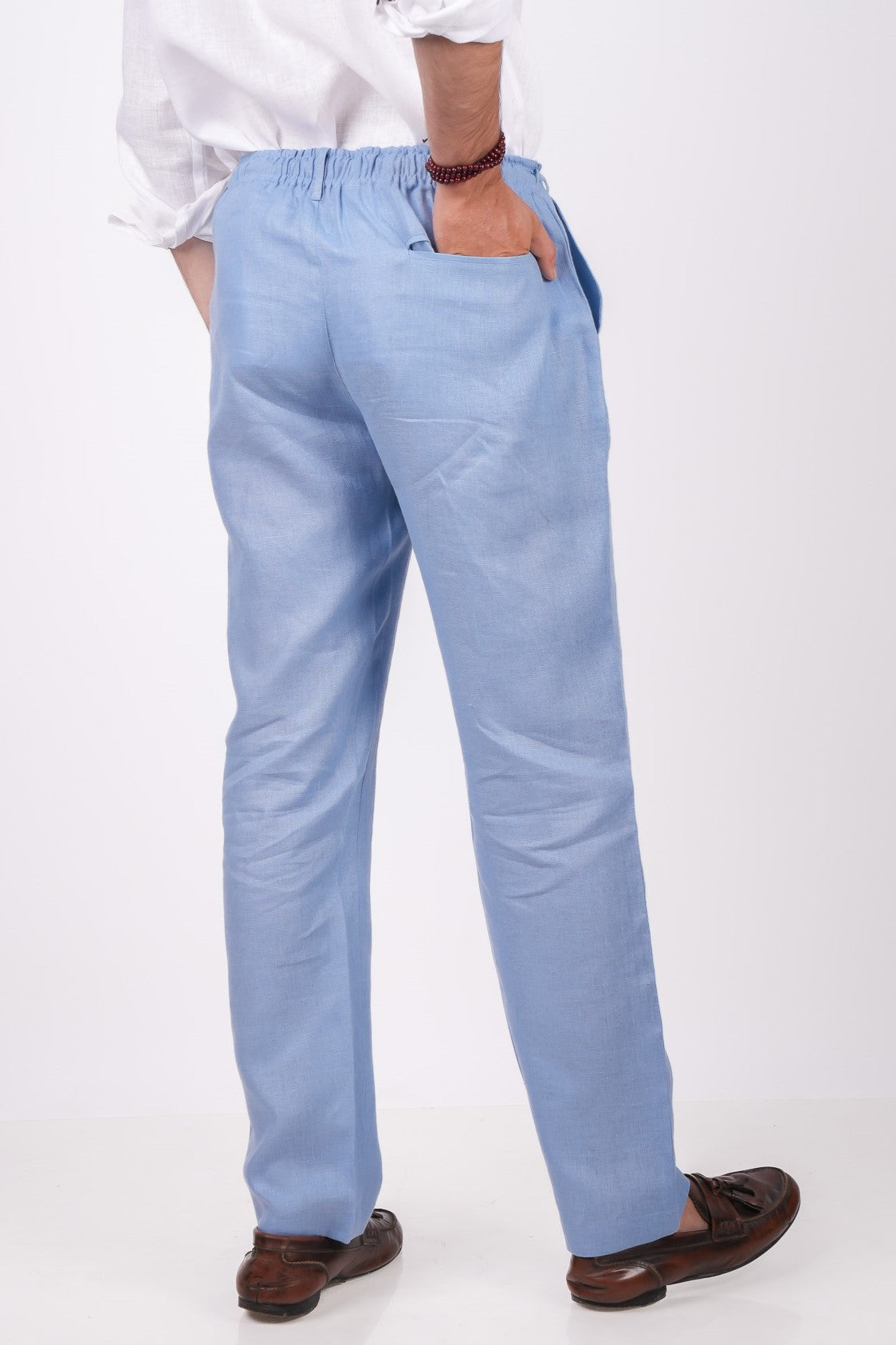Ocean Blue Linen Pants