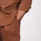 Mocha Brown Co-ord Set- Includes Pair of Pants and Chinese Collar shirt
